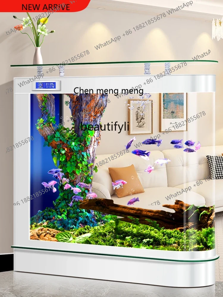 Xchange Aquarium Fish - ตู้ปลาทรงกลมแบบหรูหราขนาดเล็ก พร้อมระบบกรองน้ำแบบวนรอบในตัว เปลี่ยนน้ำได้ ตู้ปลาสำหรับใช้ในบ้าน