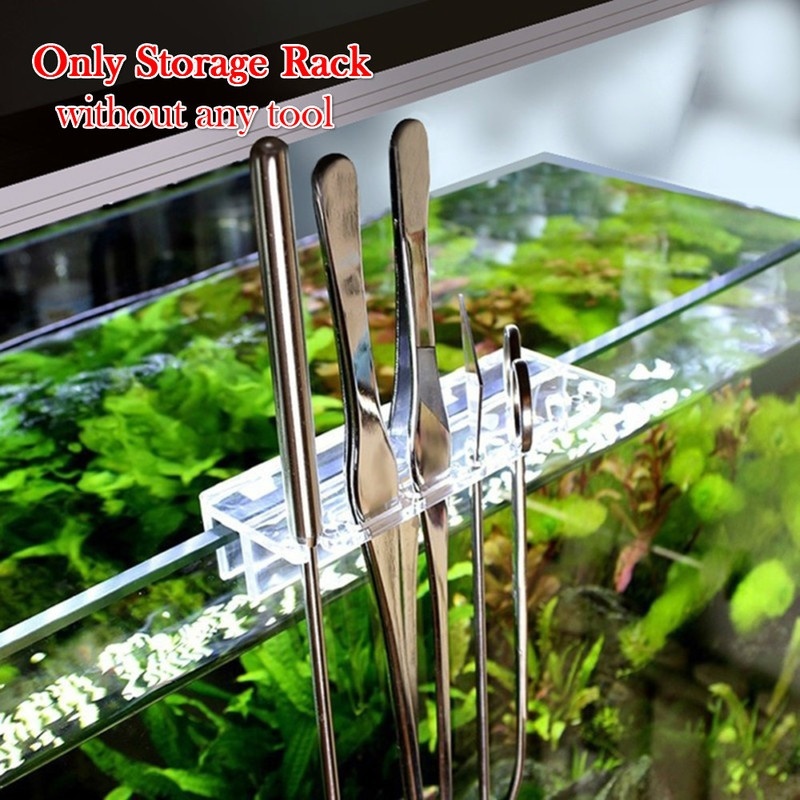 Aquarium Fish Maintenance - ชั้นเก็บเครื่องมือตู้ปลาใหม่1ชิ้นที่ยึดอะคริลิกสำหรับแหนบมีดโกนที่ยึดเครื่องมือทำความสะอาดตู้ปลาน้ำหญ้า