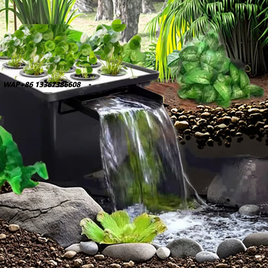 Aquarium Fish Accessories - ระบบกรองน้ำตกสำหรับบ่อปลาในสวนกลางแจ้งจากโรงงานโดยตรง ชุดกรองน้ำตกแบบซ่อน อุปกรณ์เสริมสำหรับตู้ปลา