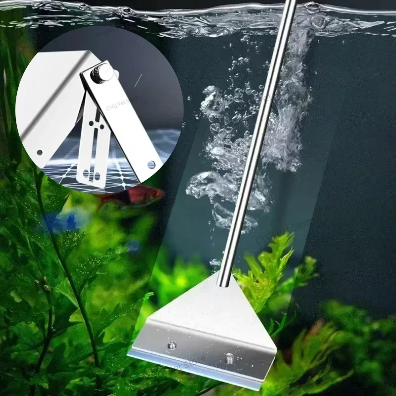 Aquarium Fish Maintenance - เครื่องมือทําความสะอาดถังปลาแบนทรายสาหร่ายกําจัด Dual-ใช้แก้วสาหร่ายกําจัด Scraper เครื่องมือทําความสะอาดในครัวเรือน Aquarium Accessorie