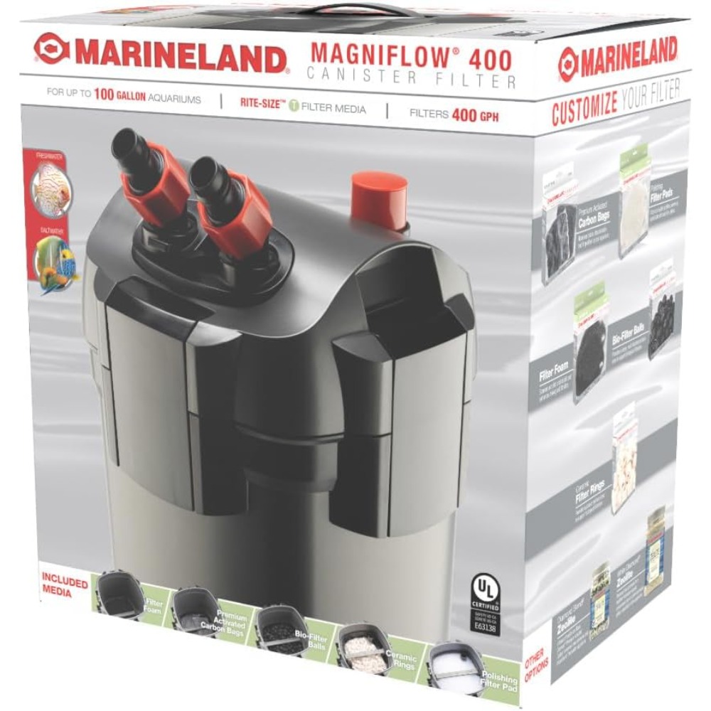 Aquarium Fish Maintenance - กรองนอกตู้ปลาแบบถังสีดำ สำหรับตู้ปลา ใช้งานง่าย ดูแลสะดวก จัดส่งจากสหรัฐอเมริกา