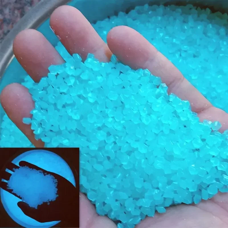 Aquarium Fish Guppy - 1000 ชิ้น 3-5 มิลลิเมตรทรายเรืองแสงใน Dark Pebbles