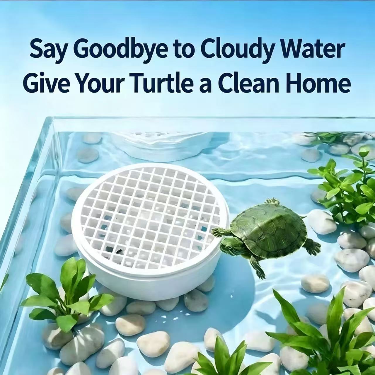 Aquarium Fish Waste Collector - เครื่องเก็บอุจจาระเต่าแบบถอดได้ สำหรับตู้ปลา ช่วยรักษาความสะอาดของน้ำในตู้เต่า