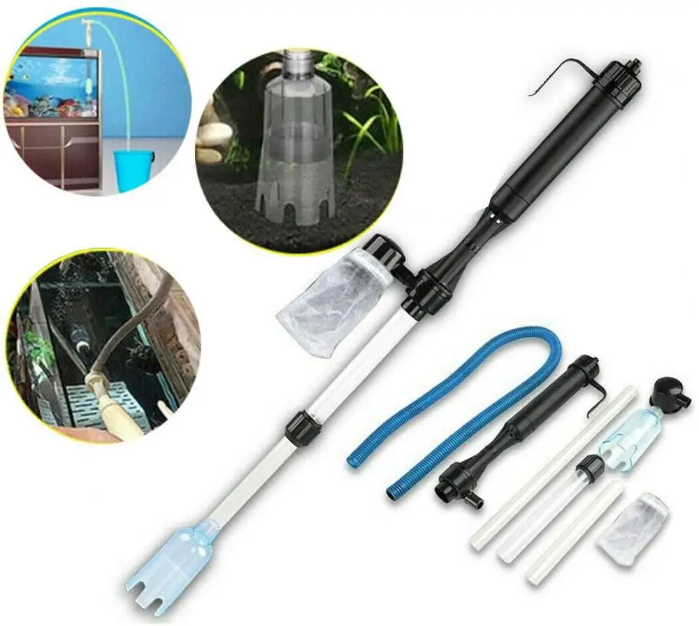 Aquarium Fish Waste Collector - เครื่องเปลี่ยนน้ําไฟฟ้าสูญญากาศปั๊มกาลักน้ํากําจัดขยะกรวดทําความสะอาดปั๊มเปลี่ยนน้ํา Aquarium Fish TANK ตัวกรองท่อเครื่องมือ