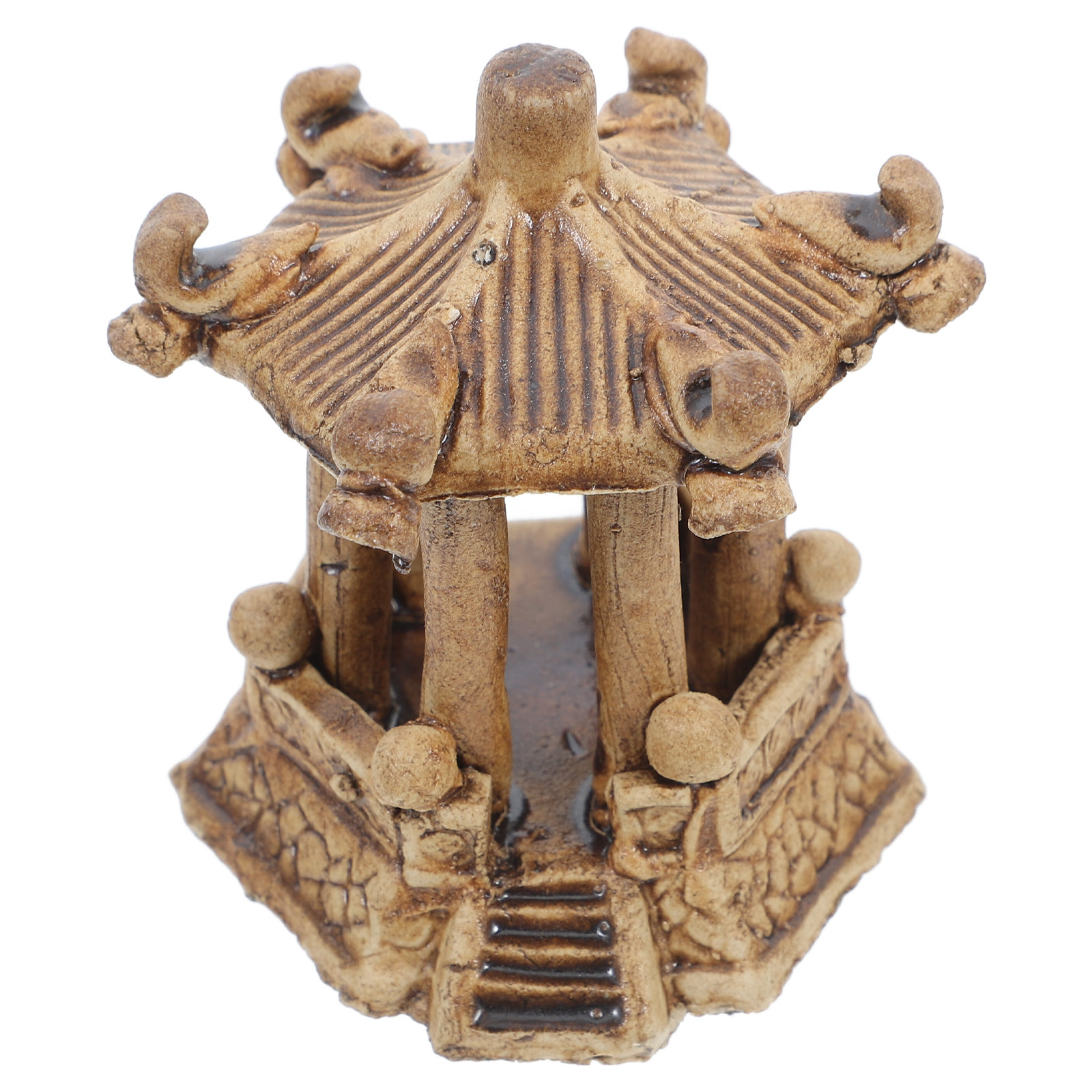 Aquarium Fish Accessories - พระพุทธรูปเซรามิกทรงหกเหลี่ยมขนาดเล็ก ตกแต่งสวนบอนไซ ของตกแต่งสไตล์เซน ของตกแต่งเอเชีย สำหรับตู้ปลาและตู้เลี้ยงปลา