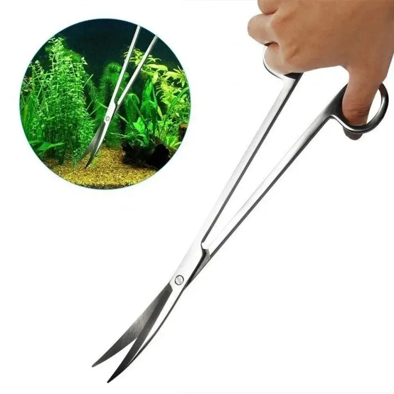 Aquarium Fish Maintenance - กรรไกรตู้ปลา, เครื่องมือทําความสะอาดสแตนเลสยาวพิเศษ, เครื่องมือตู้ปลา Aquascape