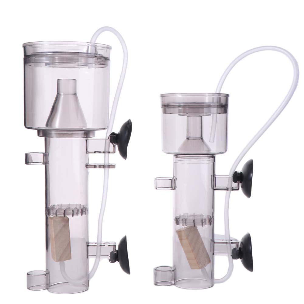 Aquarium Fish Waste Collector - เครื่องกรองโปรตีนในตู้ปลาแบบถ้วยดูด ทำจากพลาสติก พร้อมหินอากาศไม้ ติดผนัง ระบบลม แยกโปรตีนด้วยลม