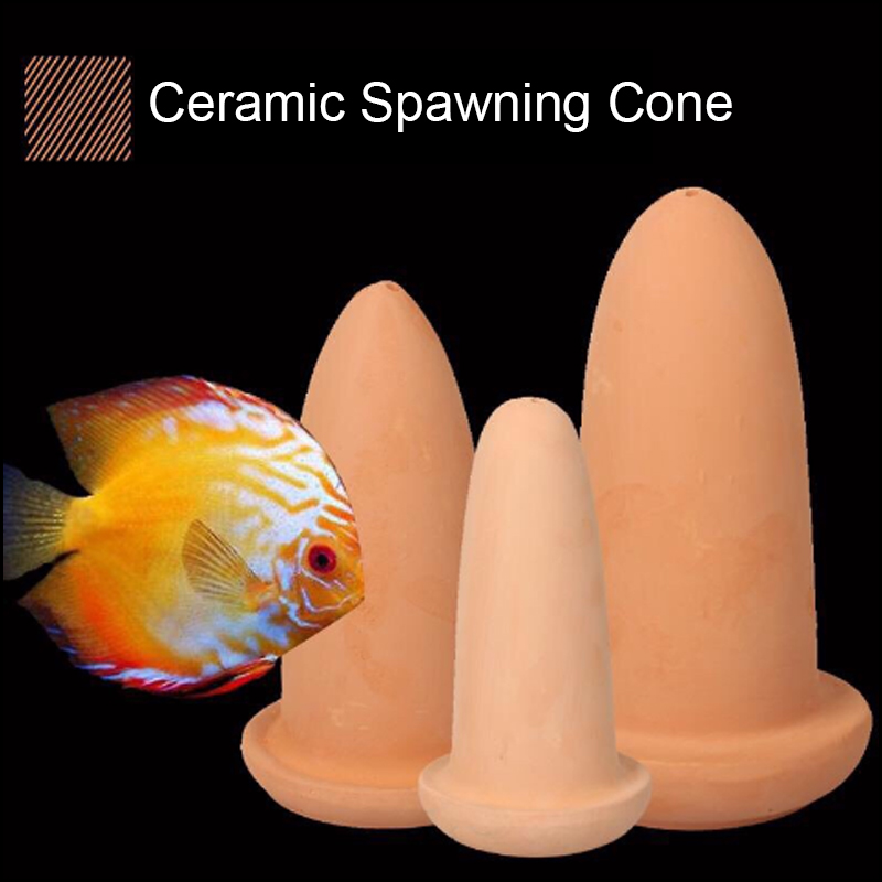 Aquarium Fish Hide - กรวยพันธุ์วางไข่เซรามิกสําหรับปลาแผ่นดิสก์และถ้ํากรวยเลี้ยงปลานางฟ้า