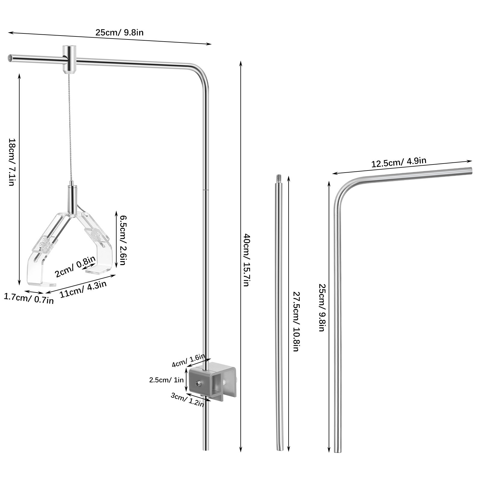 ที่วางโคมไฟตู้ปลา 2 ชิ้น รองรั - Aquarium Fish Light บทวิจารณ์และราคา
