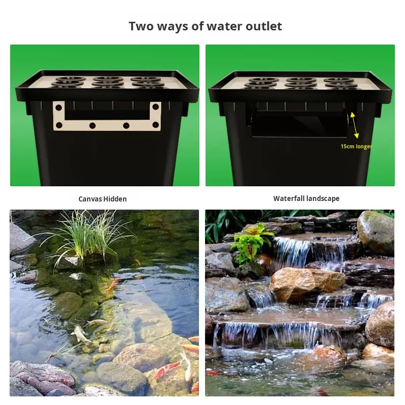 ระบบกรองน้ำตกสำหรับบ่อปลาในสวน - Aquarium Fish Accessories บทวิจารณ์และราคา