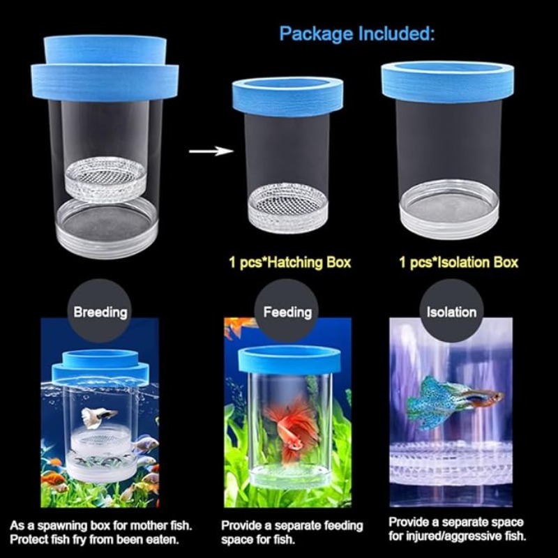 ลอย Fish Breeding กล่องแยกสําห - Aquarium Fish Accessories บทวิจารณ์และราคา
