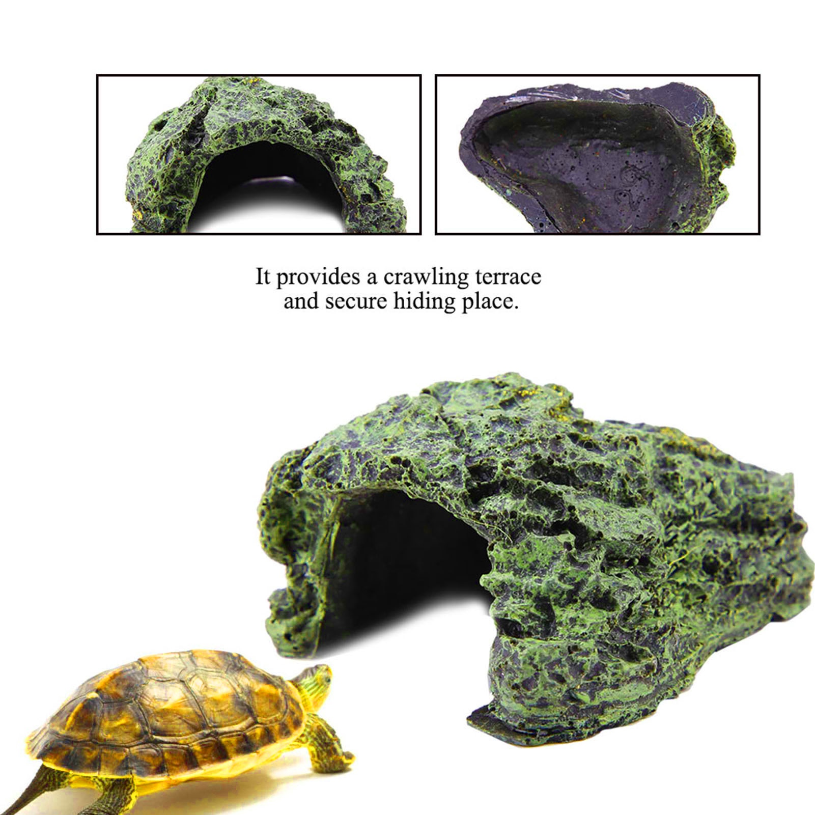 ถ้ำซ่อนตัวสำหรับสัตว์เลื้อยคลา - Aquarium Fish Cave บทวิจารณ์และราคา