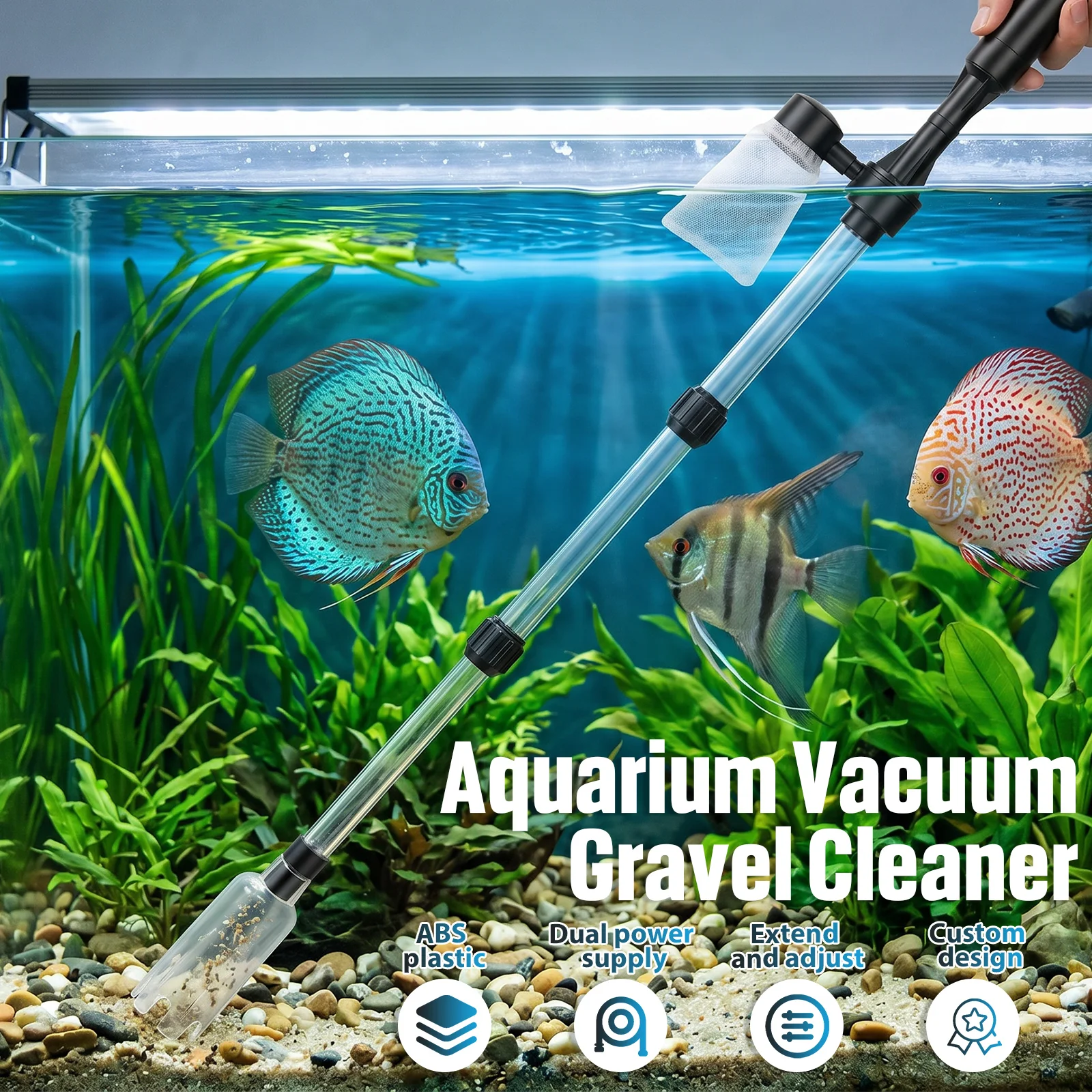 เครื่องดูดทำความสะอาดกรวดในตู้ - Aquarium Fish Waste Collector บทวิจารณ์และราคา