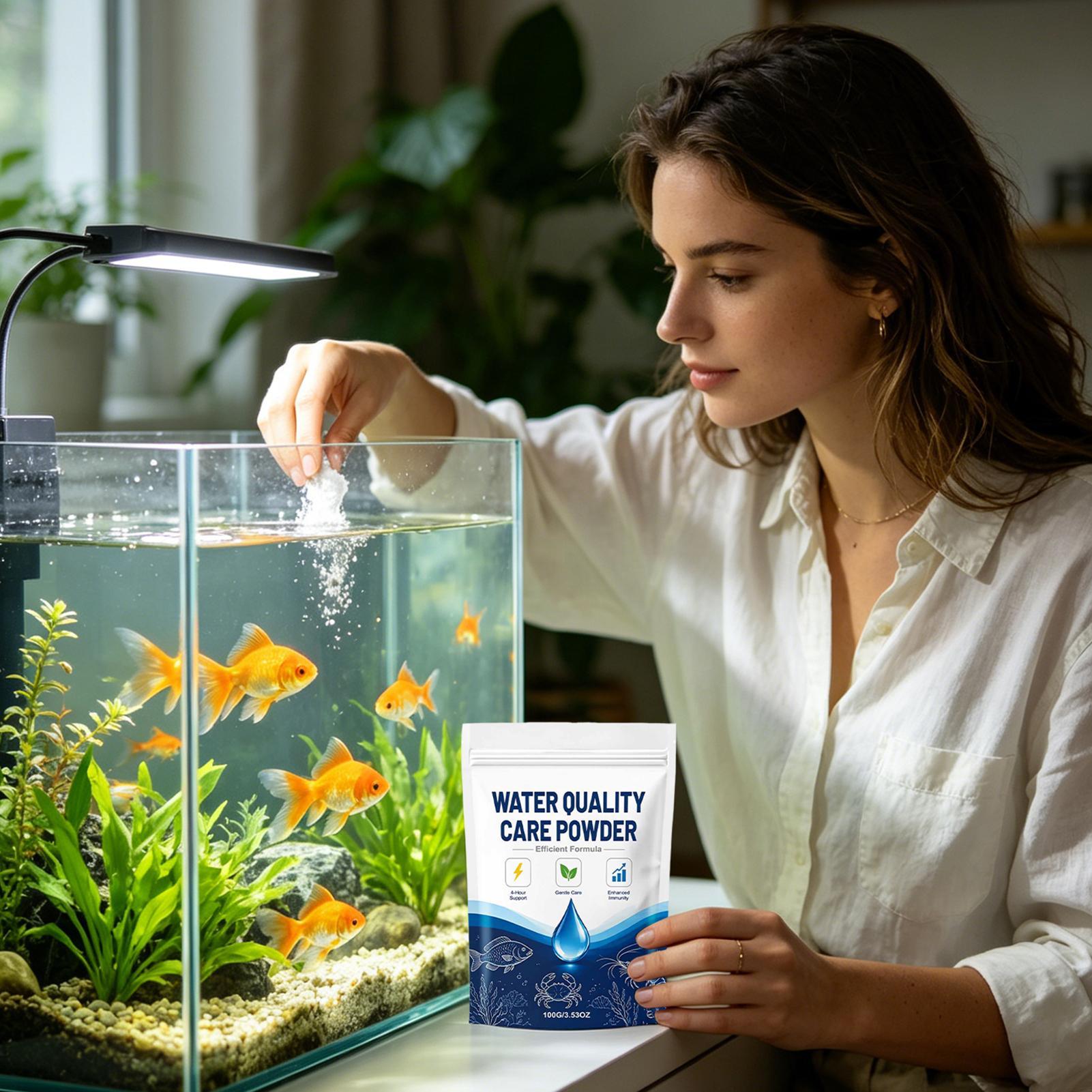 ผงปรับสภาพน้ำในตู้ปลา 100 กรัม - Aquarium Fish Medicine บทวิจารณ์และราคา
