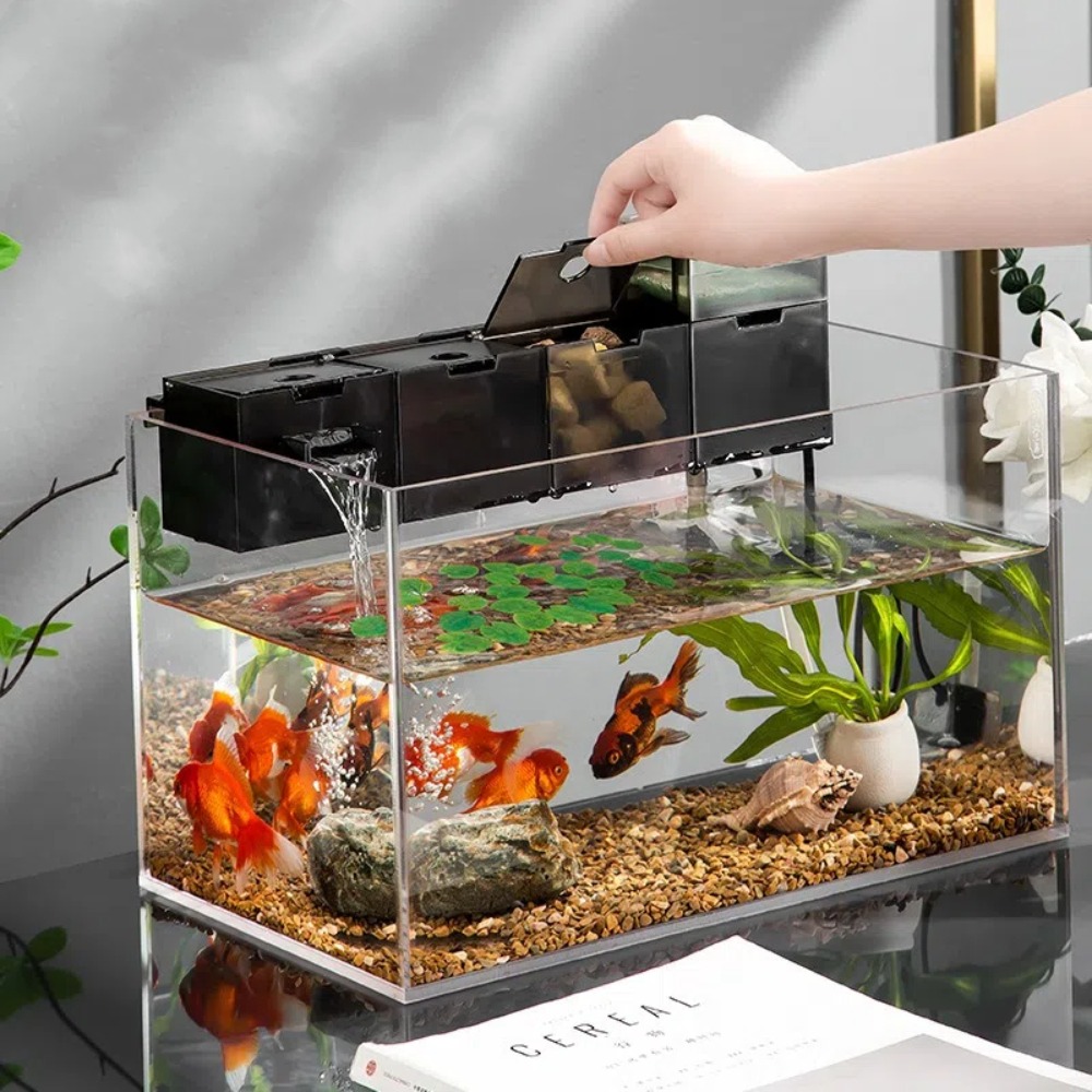 กล่องกรองน้ำตู้ปลาแบบสาม-in-หน - Aquarium Fish Waste Collector บทวิจารณ์และราคา