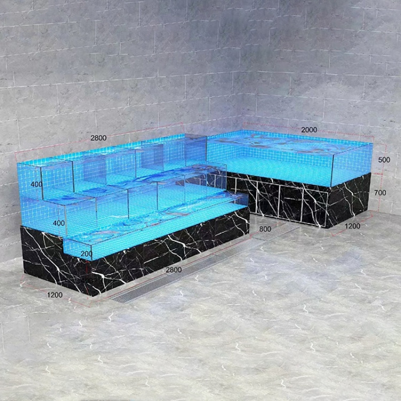 ตู้โชว์อาหารทะเลสดแบบกระจกสำหร - Aquarium Fish Restaurant บทวิจารณ์และราคา