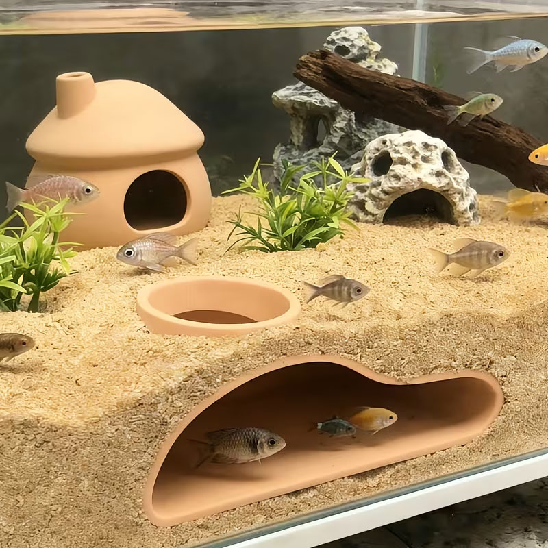อุโมงค์ปลาสำหรับซ่อนตัวในตู้ปล - Aquarium Fish Hide บทวิจารณ์และราคา