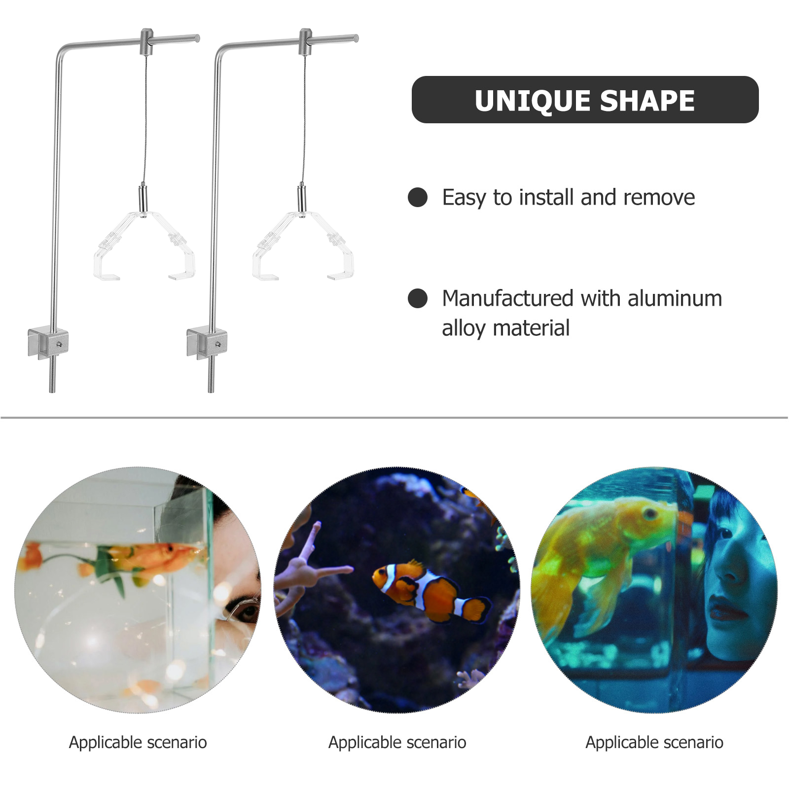 2 ชิ้นผู้ถือแสงตู้ปลาพร้อมคลิป - Aquarium Fish Light บทวิจารณ์และราคา