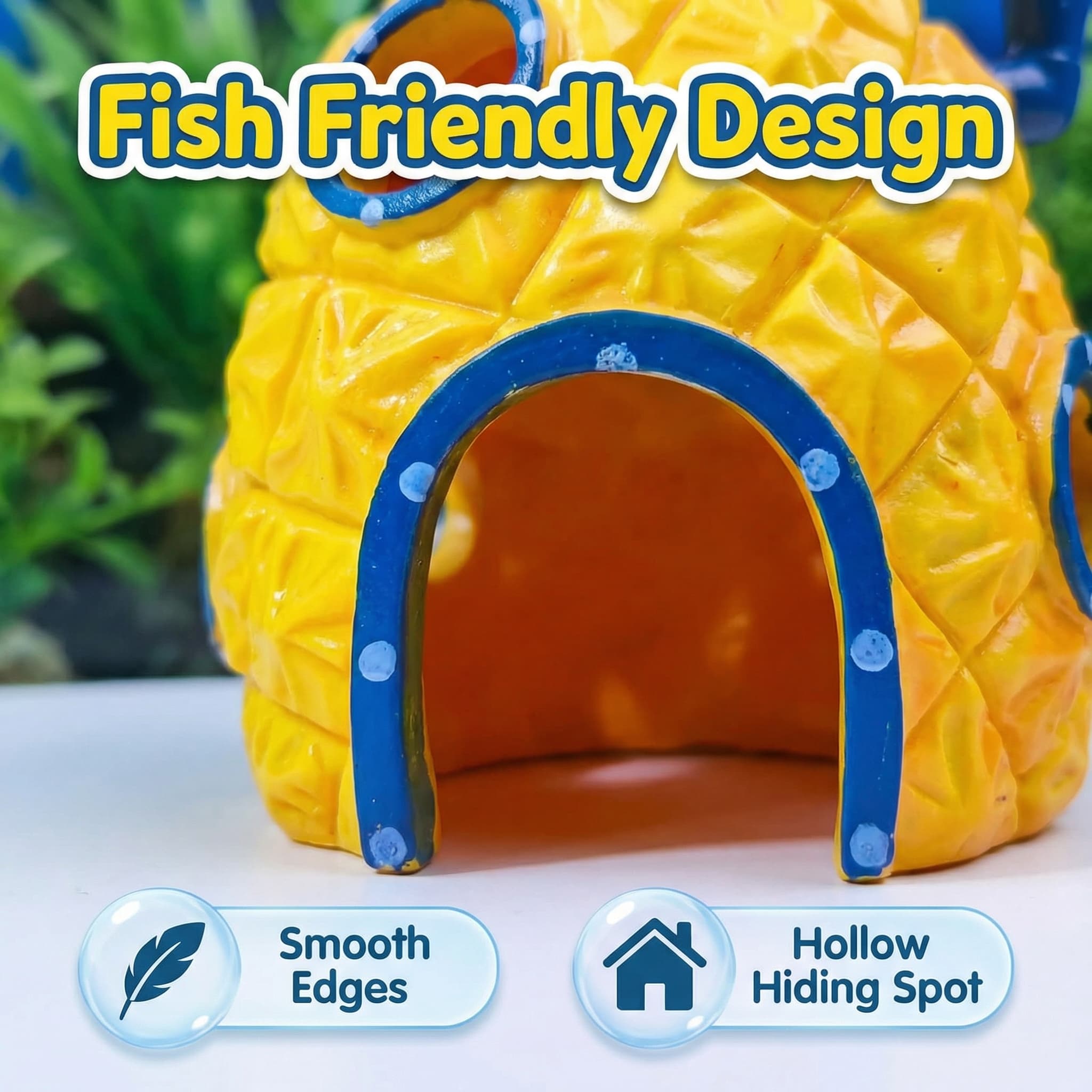 ของตกแต่งตู้ปลาทรงบ้านสับปะรด， - Aquarium Fish Hide บทวิจารณ์และราคา